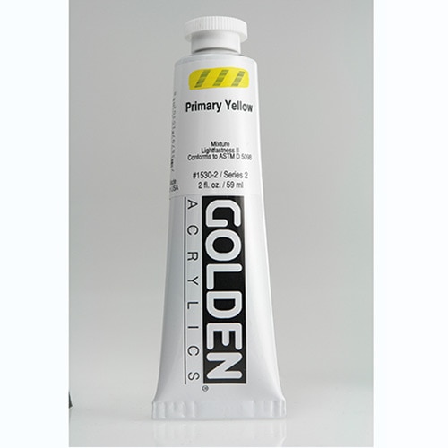 Golden, Heavy Body, Acrylic, Paint, 2oz, Primary Yellow